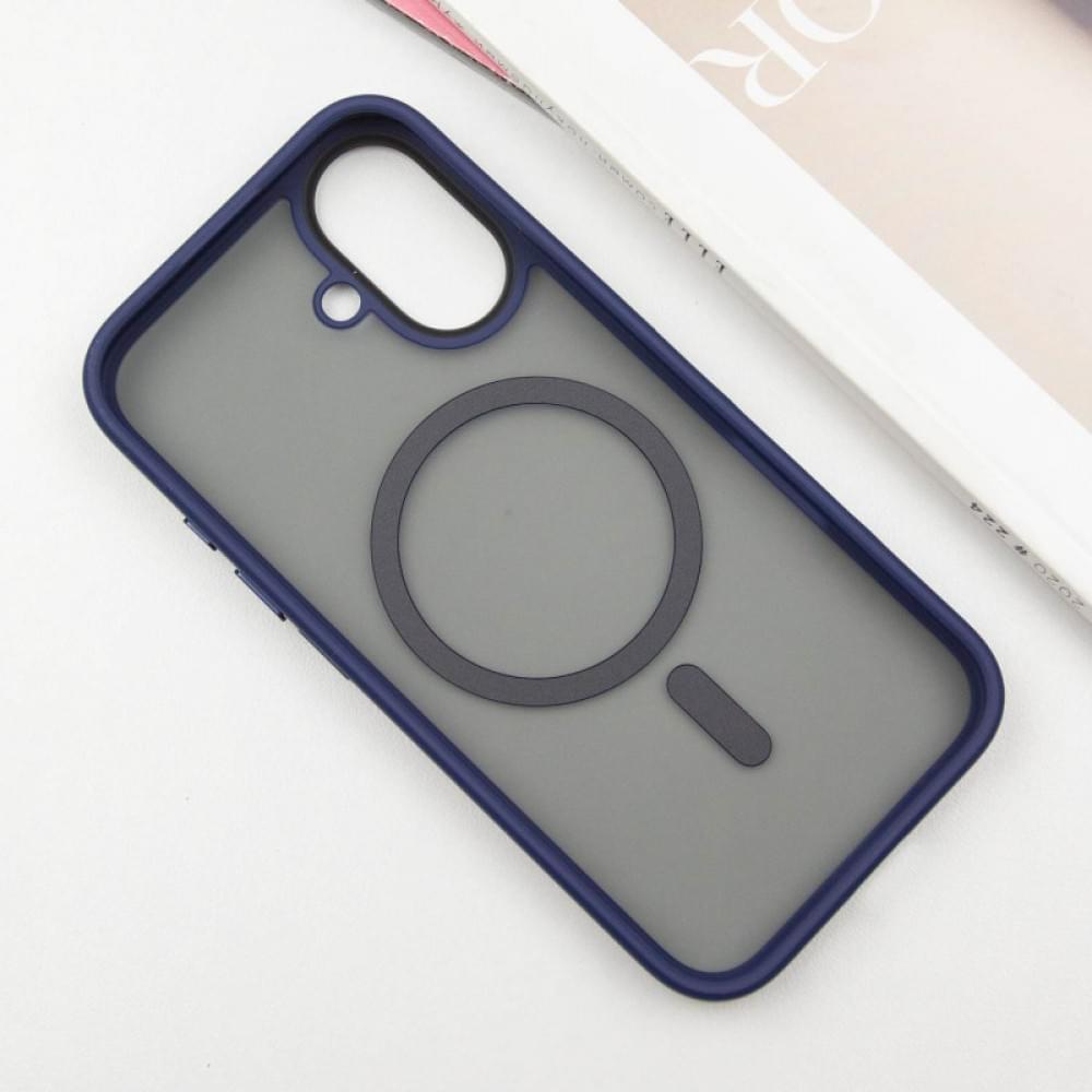 TPU+PC чехол Metal Buttons with MagSafe для Apple iPhone 16 (6.1")