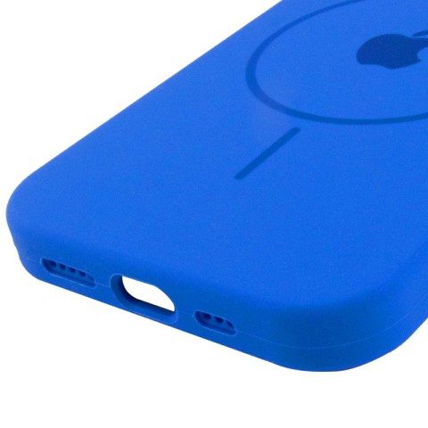Чохол Silicone Case Full Protective (AA) with MagSafe для Apple iPhone 15 Plus (6.7") Синій / Capri Blue