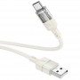 Дата кабель Hoco U129 Spirit Transparent USB to Type-C 3A (1.2m)