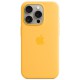 Чохол Silicone case (AAA) with Magsafe and Animation для Apple iPhone 15 Pro Max (6.7") Жовтий / Sunshine