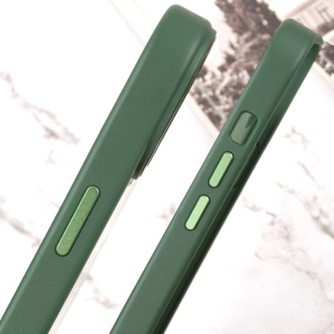 Чохол TPU+Glass Sapphire Midnight Open Camera with MagSafe для Apple iPhone 15 Plus (6.7") Зелений / Forest green
