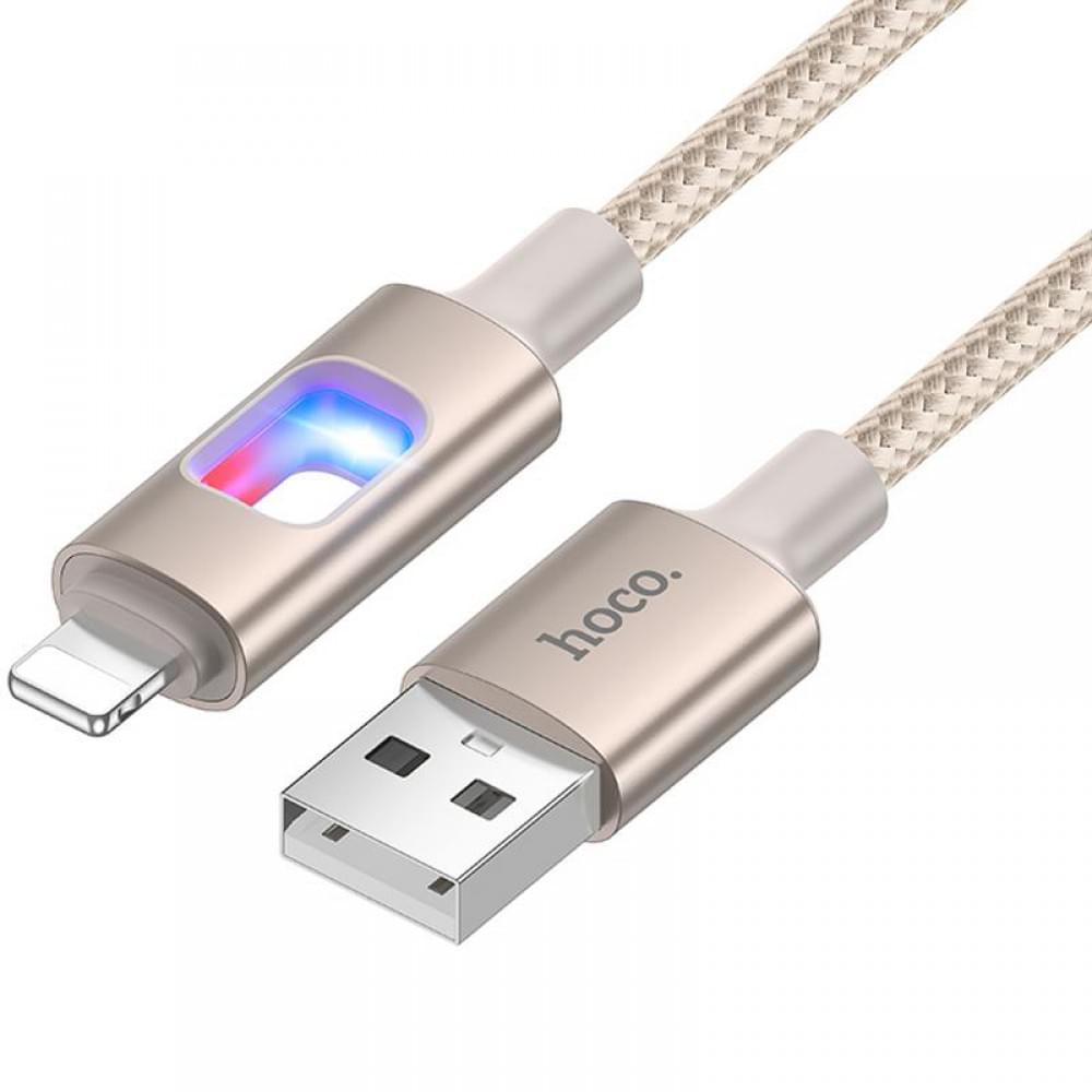 Дата кабель Hoco U144 New USB to Lightning 2.4A (1.2m) Gold