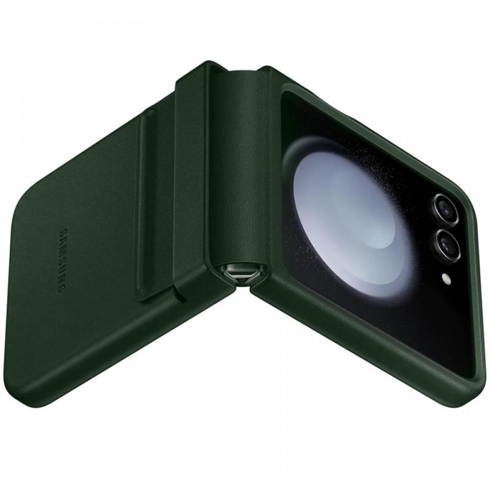 Кожаный чехол Leather Case (AAA) для Samsung Galaxy Z Flip5