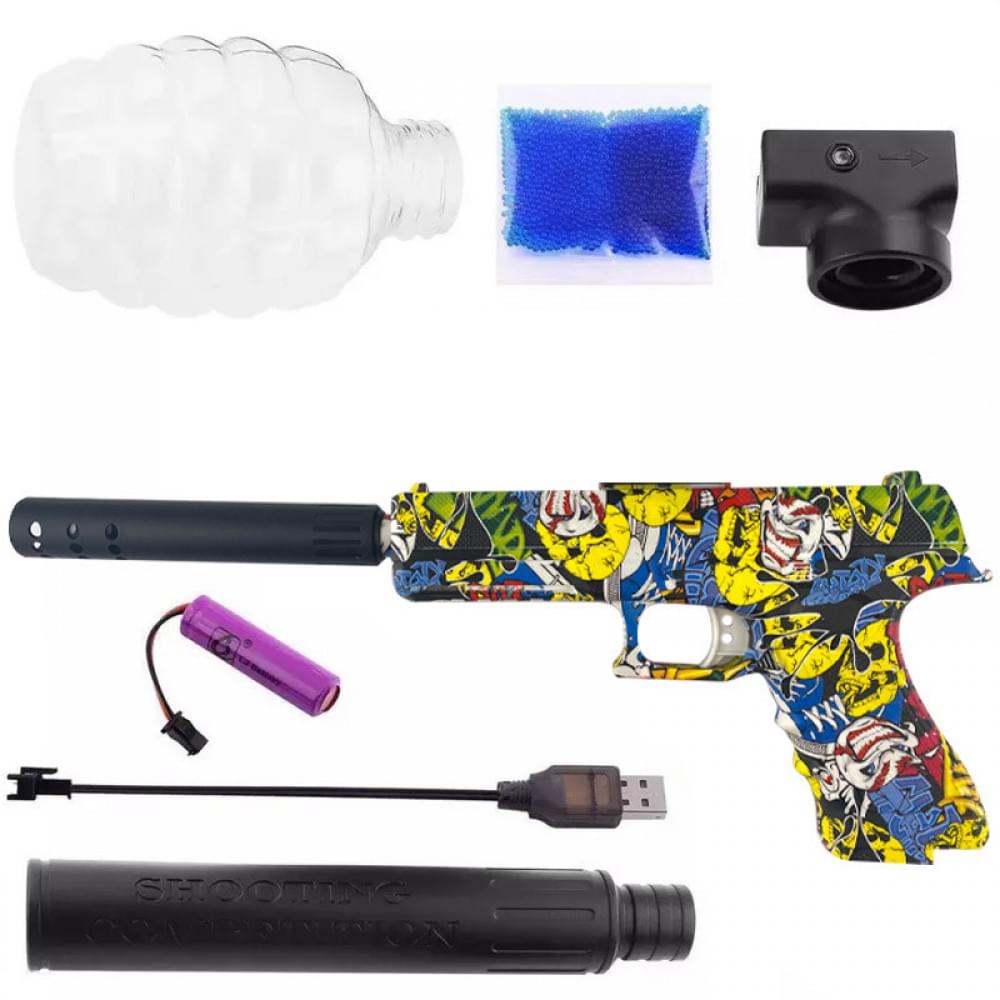 Пістолет на гідрогелевих кульках (орбізах) Glokk Colorful