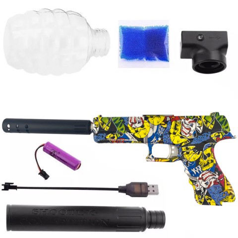 Пістолет на гідрогелевих кульках (орбізах) Glokk Colorful