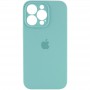 Чохол Silicone Case Full Camera Protective (AA) для Apple iPhone 14 Pro (6.1") Бірюзовий / Marine Green