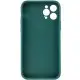 Силіконовий чохол Candy Full Camera для Apple iPhone 12 Pro Max (6.7") Зелений / Dark green