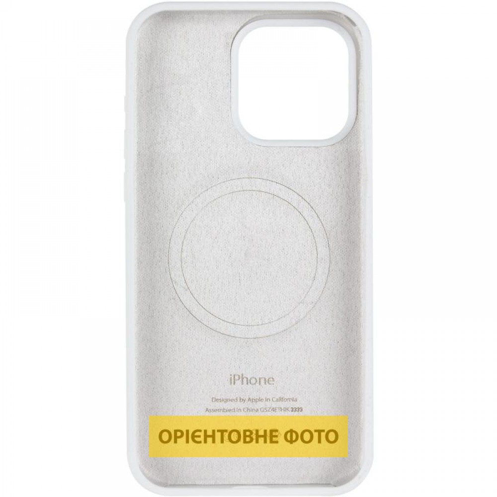 Чохол Silicone Case (AA) Logo with MagSafe для Apple iPhone 17 Pro (6.3") Білий / White