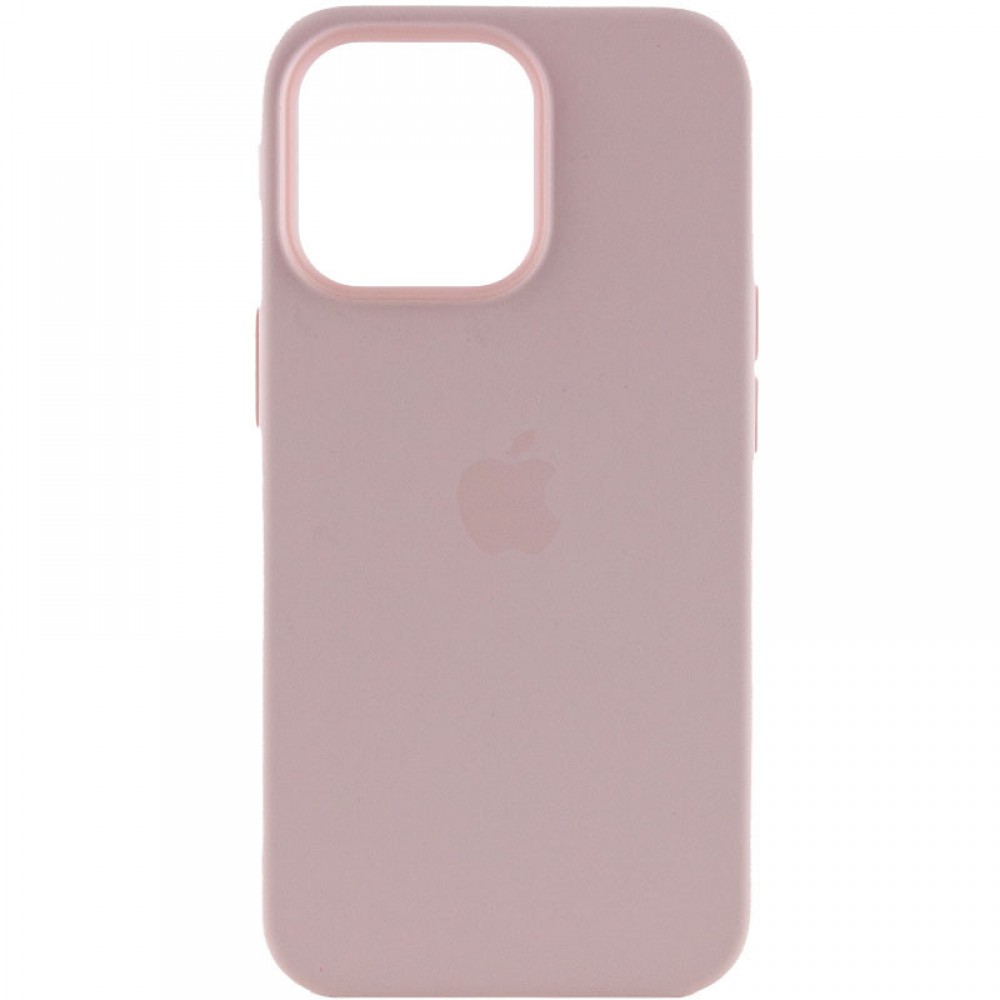 Чохол Silicone case (AAA) with Magsafe and Animation для Apple iPhone 13 Pro Max (6.7") Рожевий / Chalk Pink