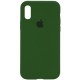 Чохол Silicone Case Full Protective (AA) для Apple iPhone X / XS (5.8") Зелений / Dark Olive