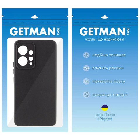 Чохол TPU GETMAN Liquid Silk Full Camera для Xiaomi Redmi Note 12 4G Чорний / Black