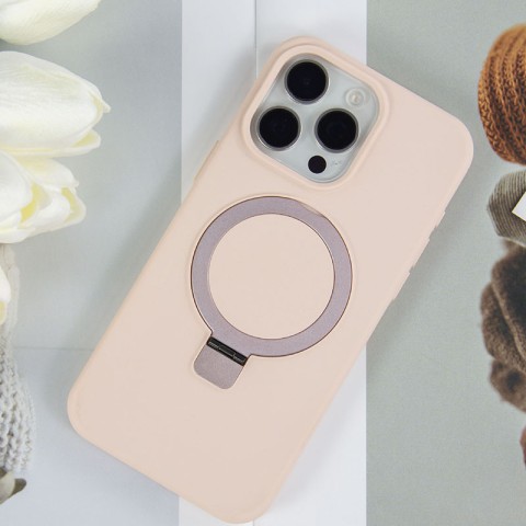 Чохол Silicone Case Full Protective NO LOGO with Ring для Apple iPhone 13 Pro Max (6.7") Pink