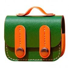 Шкіряний футляр Briefcase для навушників AirPods Pro Green / Orange