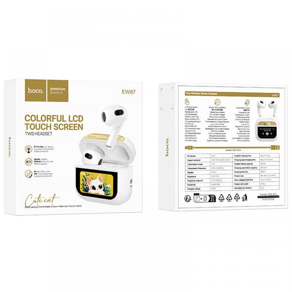 Бездротові TWS навушники Hoco EW87 Gata White