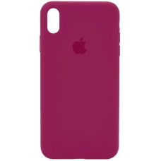 Чохол Silicone Case Full Protective (AA) для Apple iPhone X / XS (5.8") Червоний / Rose Red