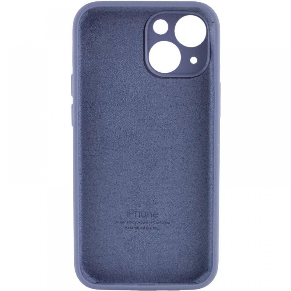 Чохол Silicone Case Full Camera Protective (AA) для Apple iPhone 15 (6.1") Сірий / Lavender Gray