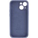 Чохол Silicone Case Full Camera Protective (AA) для Apple iPhone 15 (6.1") Сірий / Lavender Gray