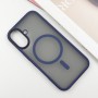 TPU+PC чохол Metal Buttons with MagSafe для Apple iPhone 16 (6.1") Синій