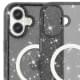 Чохол TPU Galaxy Sparkle (MagFit) для Apple iPhone 16 (6.1") Black+Glitter