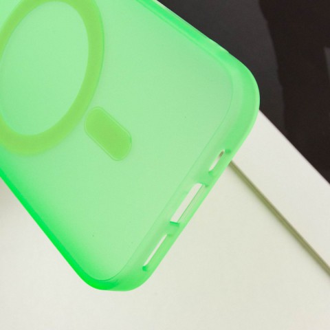 Чохол TPU+PC Lily with MagSafe для Apple iPhone 14 (6.1") Neon Green