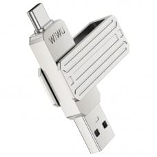 Флеш-накопитель Wiwu Wi-FD001 3in1 (USB-A/C/L) USB 3.0 — 32GB