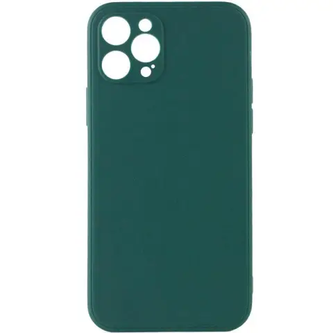 Силіконовий чохол Candy Full Camera для Apple iPhone 12 Pro Max (6.7") Зелений / Dark green