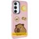 Чохол TPU Leather Toys для Xiaomi Redmi 14C / Redmi A4 / Poco C75 Capybara / Pink