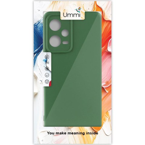 Чохол Silicone Cover Ummi Lakshmi Full Camera (AA) для Xiaomi Poco X5 5G / Note 12 5G Зелений / Dark green