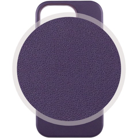 Шкіряний чохол Leather Case (AAA) with MagSafe and Animation для Apple iPhone 14 Pro (6.1") Deep Violet