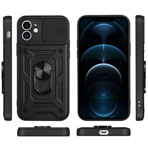 Чохол Ummi Camshield Serge Ring для Apple iPhone 11 (6.1") Чорний / Black