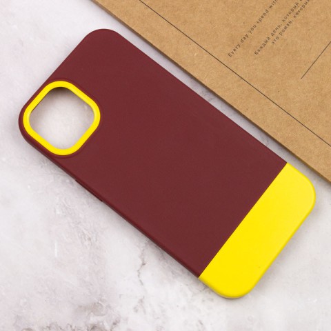 Чохол TPU+PC Bichromatic для Apple iPhone 11 Pro (5.8") Brown burgundy / Yellow