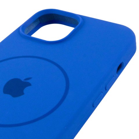 Чохол Silicone Case Full Protective (AA) with MagSafe для Apple iPhone 15 Plus (6.7") Синій / Capri Blue