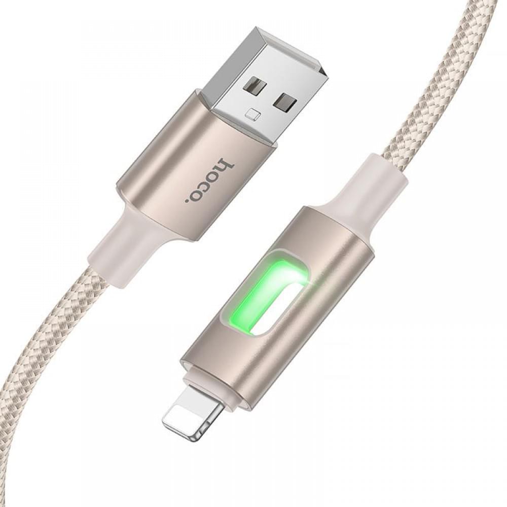 Дата кабель Hoco U144 New USB to Lightning 2.4A (1.2m) Gold