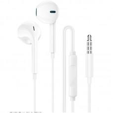 Навушники Borofone BM100 Fuente universal with microphone (3.5mm/1.2m) White