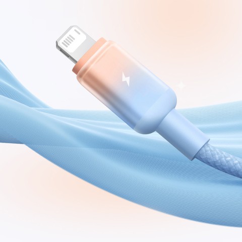 Дата кабель Baseus Discolor Series Fast Charging USB to Lightning 2.4A (1m) (P10374900) Galaxy Blue