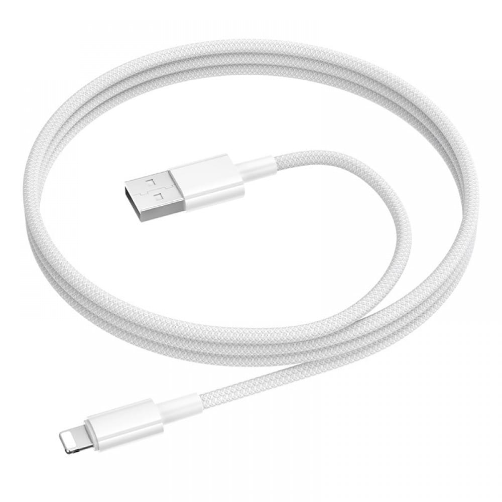 Дата кабель Borofone BX117 Source USB to Lightning 2.4A (1m) White
