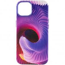 Шкіряний чохол Colour Splash with MagSafe для Apple iPhone 12 Pro / 12 (6.1") Purple / Pink