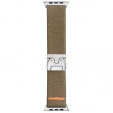 Ремінець Nylon New Design для Apple Watch 42/44/45/46/49mm Biege Brown