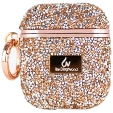 TPU чехол Bling World Rock Diamond для наушников AirPods 1/2
