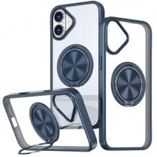 TPU+PC чехол Metal Ring with MagSafe для Apple iPhone 16 (6.1")