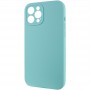 Чохол Silicone Case Full Camera Protective (AA) NO LOGO для Apple iPhone 12 Pro (6.1") Бірюзовий / Marine Green