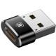 Перехідник Baseus USB Male To Type-C Female Adapter Converter 3A (CAAOTG-01) Чорний