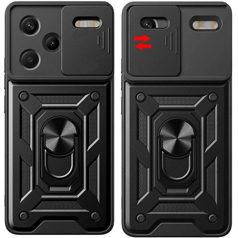 Чохол Ummi Camshield Serge Ring для Xiaomi Redmi Note 13 Pro+ Чорний / Black