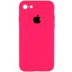 Чохол Silicone Case Square Full Camera Protective (AA) для Apple iPhone 7/8/SE (2020) (4.7") Рожевий / Barbie pink