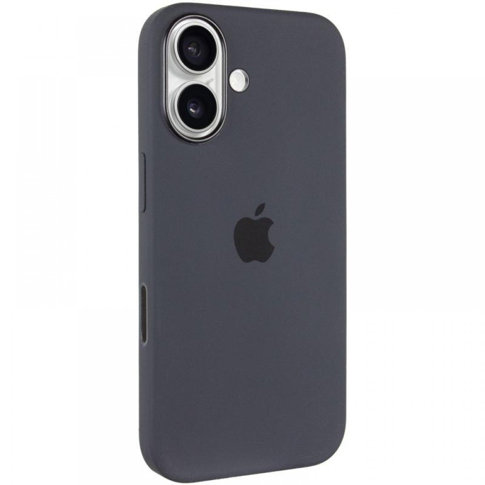 Чохол Silicone case (AAA) with Magsafe and Animation (button) для Apple iPhone 16 Plus (6.7") Black