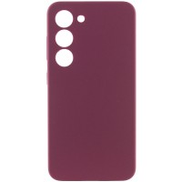 Чохол Silicone Cover Lakshmi Full Camera (AAA) для Samsung Galaxy S22 Бордовий / Plum
