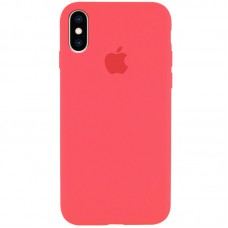 Чохол Silicone Case Full Protective (AA) для Apple iPhone XS Max (6.5") Кавуновий / Watermelon red
