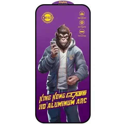 Захисне скло 5D Anti-static Purple (тех.пак) для Apple iPhone 17 Air (6.5") Чорний