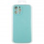 Чохол Silicone Case Full Camera Protective (AA) NO LOGO для Apple iPhone 12 Pro (6.1") Бірюзовий / Marine Green