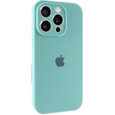 Чохол Silicone Case Full Camera Protective (AA) для Apple iPhone 14 Pro (6.1") Бірюзовий / Marine Green
